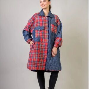 Women's Plaid Quilted Coat